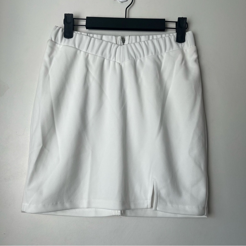 Princess Polly White V Front Waist Mini Skirt 6